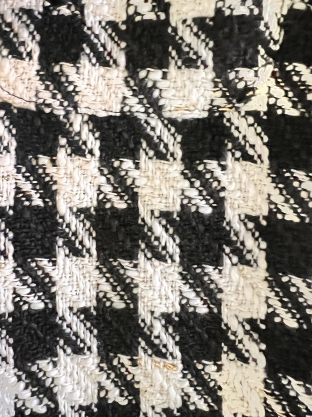 POMANDER PLACE TUCKERNUCK Medium Coco Herringbone Black White Mini Dress - Picture 9 of 12